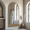 Spassway 37"W*71"H Brown Arched Full Length Mirror for Bedroom Living Room Bathroom Wood Frame Full Body Mirror Hanging or Leaning for Wall - 3 of 4