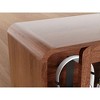 Chic Crate-55-70 Inch Mid Century Modern TV Stand – Walnut Media Console w/ Power Outlets, Sliding Door & Open Shelf, Multi-Room Furniture - 4 of 4
