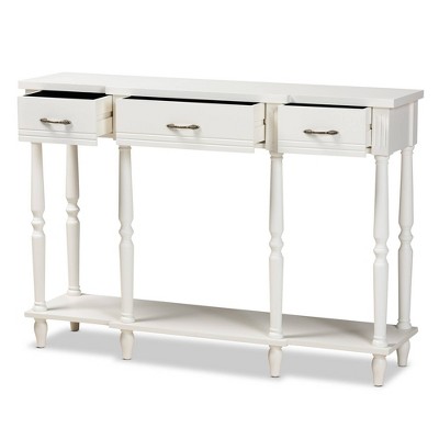 White 3 Drawer Table Target, Dana Point Console Table 3 Drawers White