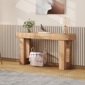 63in Long Console Tables for Entryway, Rectangular Couch Table Behind Sofa Side Table Modern Farmhouse Hallway Furniture - 1 of 4
