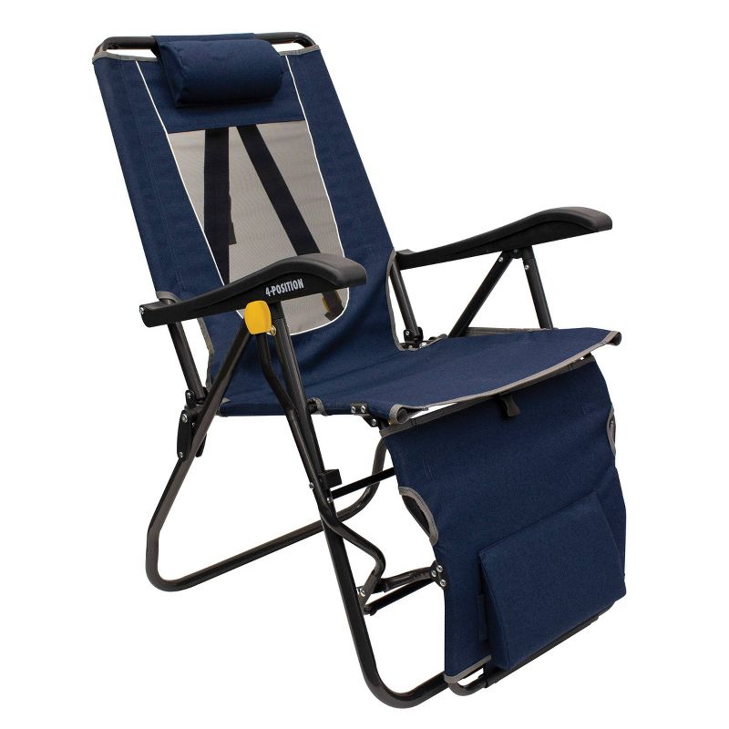 GCI Outdoor Legz Up Lounger Portable Folding Lounge Chair - Heathered Indigo, 4 of 13