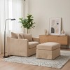 Merax Wide Chenille Accent Chair with Oversized Ottoman - 3 of 4