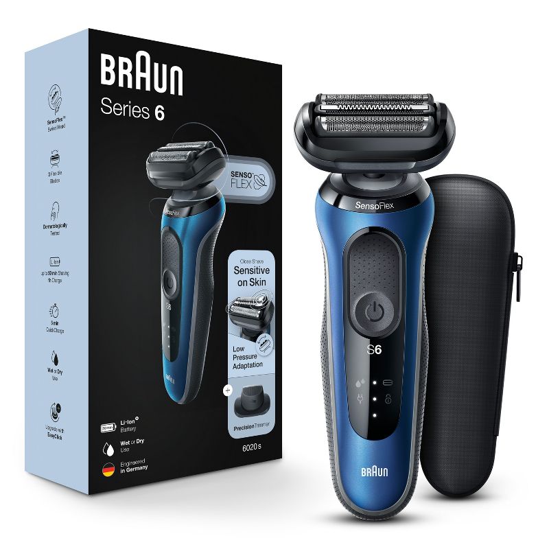 Braun Series 6-6020s Men&#39;s Rechargeable Wet &#38; Dry Electric Foil Shaver, 1 of 13