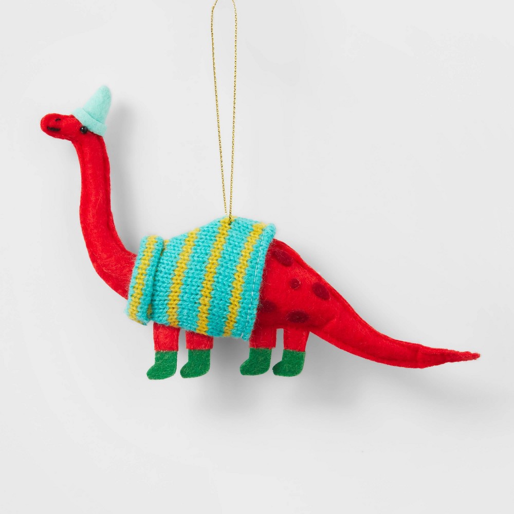 Dinosaur Christmas Tree Ornament Red - Wondershop