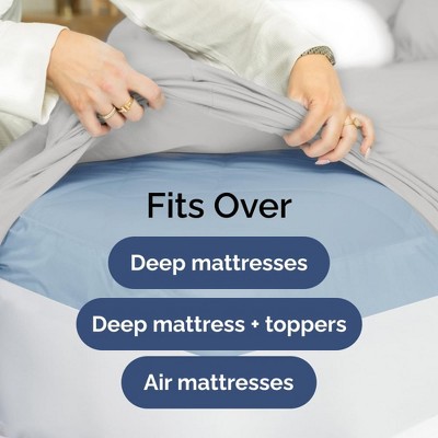 Light Grey Queen Deep Pocket Microfiber Sheet Set