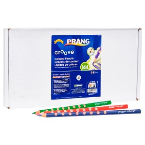 Prang Groove Triangular Pencils, 12- Assorted Colors, Set of 144 - 1 of 3