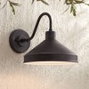 Franklin Iron Works Ashe 10" High Modern Outdoor Wall Light Fixture Mount Porch House Exterior Outside Dark Sky Weatherproof Iron Black Finish Metal - 2 of 4