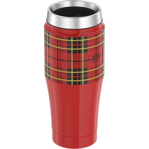 SLHKPNS Insulated Thermos Food Jar 17oz Red Buffalo Plaid Thermos for Hot &  Cold Food with Folding Spoon/Handle Christmas Snowflakes Soup Thermos Food
