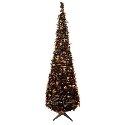 Northlight Pre-Lit Pop Up Jack O' Lantern Artificial Halloween Tree - 6' - Orange Lights