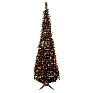 Northlight Pre-Lit Pop Up Jack O' Lantern Artificial Halloween Tree - 6' - Orange Lights - 1 of 4