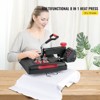 VEVOR Heat Press Machine 8 in 1 Combo, Heat Press 15x15, Swing Away T Shirt Printing Machine Digital Control, Black - 3 of 4