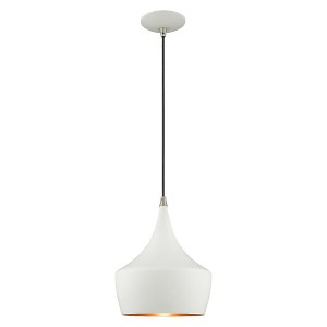 Livex Lighting Waldorf 1 - Light Chandelier in  White - 1 of 4