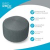 BIRDROCK HOME Outdoor Pouf Ottoman - Hand-Woven, Waterproof, Lightweight Footstool with Bead Filling - Boho Patio, Porch & Living Room Chair, Mist. - 2 of 4