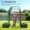 DoCred 3 in 1 Raised Garden Bed with 87in Tall Arch Trellis for Climbing Plants, Galvanized Planter Garden Box Outdoor for Gardening - 3 of 4