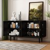 KTMBDW Storage Cabinet, Freestanding Sideboard with Double Doors, Modern Wooden Sideboard, Side Cabinets for Bedroom, Living Room, Office - 3 of 4