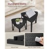 VASAGLE Nesting Coffee Tables, End Tables Set of 2，Industrial Small Stacking Side Tables with Metal Frame - 4 of 4
