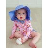 RuffleButts Baby Girls UPF50+ Sun Protected Americana Long Sleeve One Piece Rash Guard - 3 of 4