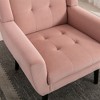 NicBex Velvet Accent Chair Modern Upholstered Armchair with Metal Legs,Side Chair with Lounge Seat for Living Room,Bedroom - 4 of 4