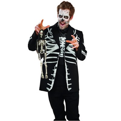 Northlight Black Skeleton Boy Teen Halloween Costume - Large