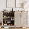Shoe Cabinet, 6-Tier Shoe Storage Cabinet with Doors and Shelves, Farmhouse Shoe Cabinet - 3 of 4