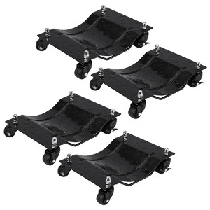Car Dolly, Wheel Dolly Set of 4 - 6000 Lbs Capacity with Brakes, Heavy-Duty Vehicle Dolly for Moving Cars Trucks - 1 of 4