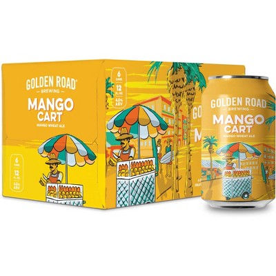 Golden Road Mango Cart Wheat Ale Beer - 6pk/12 fl oz Cans