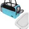 PetAmi Dog Purse Carrier, Airline Approved Soft Sided Pet Carrying Bag Pockets, Ventilated Puppy Cat Travel Carry Tote, Fleece Bed - 4 of 4