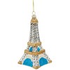 Northlight 4.75" Silver Eiffel Tower Glittered Christmas Glass Hanging Ornament - 3 of 4