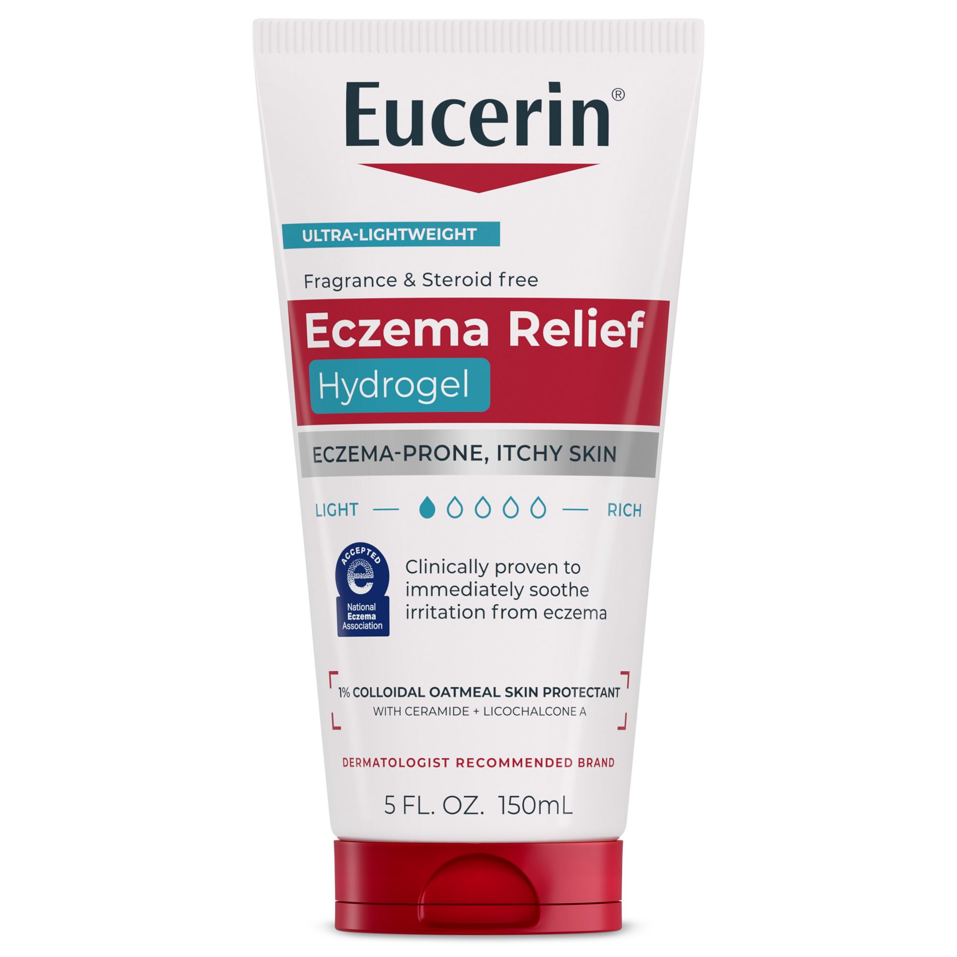 Eucerin Eczema Relief Hydrogel - 5 fl oz: Unscented, Whole Body, Squeeze Bottle, Contains Hyaluronic Acid