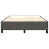 vidaXL Velvet Box Spring Bed Frame – Modern Dark Gray, Comfortable, Durable Construction, Ideal for Bedroom, Fits Mattress Size 53.9"x74.8" - 4 of 4