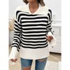 Coolmee Women's Turtleneck Sweater Fall Winter Chunky Knitted Pullover High Low Hem Fashion Basic Jumper Top - 3 of 4