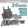 Whizmax Tall Adirondack Chairs Set of 2, HDPE Balcony Chair with Connecting Tray & Umbrella Hole - 4 of 4