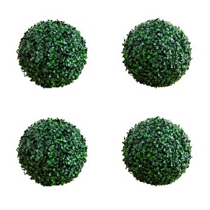 Nearly Natural 8-in UV Resistant Artificial Boxwood Ball (Indoor/Outdoor) - Set of 4 - 1 of 1