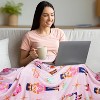 Nutcracker Christmas Throw Blanket, Pink Ballet Dancer and Holiday Ornament Design Soft Cozy Flannel Blanket, Cute Xmas Gift. - 2 of 4