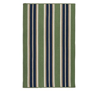 Colonial Mills Mesa Stripe Braided Rug, Harbor Green 5'x7', Rectangle Shape - 1 of 4