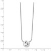 Black Bow Jewelry Diamond Swirl Necklace in Rhodium Plated Silver, 18-20 Inch - 2 of 4