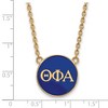 Black Bow Jewelry 14k Yellow Gold Plated Sterling Silver Theta Phi Alpha Greek Life Necklace 18 Inch - 2 of 4