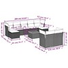 vidaXL Patio Sofa Set with Cushions Outdoor Furniture 10 Piece Poly Rattan - Beige and Cream - 3 of 4