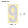 Unique Bargains 3.27 inch Reflective Mailbox Numbers Sticker 3 Set 0 - 9 Waterproof Self-Adhesive Address Number Silver
