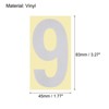 Unique Bargains 3.27 Inch Reflective Mailbox Numbers Sticker 3 Set 0 - 9 Waterproof Self-Adhesive Address Number Silver - 2 of 4