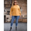 Women's Plus Size Windbreaker Zip Up Buttons Waterproof Hooded Casual Trench Coats with Pockets - Agnes Orinda - 3 of 4