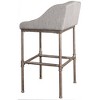 30" Dillon Barstool Silver/Gray - Hillsdale Furniture: Industrial Design, Metal Frame, Padded Seat - 2 of 4