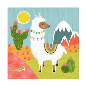 Trademark Fine Art - Tina Finn Lovable Llama Canvas Art - 1 of 4