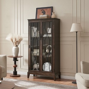 Elegant Finish Sideboard Buffet Cabinet with Adjustable Feet and Anti-Tip Device - Perfect Storage Solution for Dining Room or Living Area - 1 of 4
