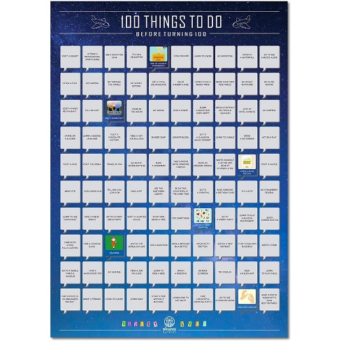 heerlijkheid Honderd jaar Spreekwoord Okuna Outpost Scratch Off Poster, 100 Things To Do Before Turning 100  Bucket List, Wall Decor (23.5 X 16.5 In) : Target