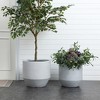 LuxenHome Minimalistic Modern Gray 15.7-Inch Tall Round Tapered MgO Planter - 4 of 4