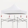 Gulches 10x10 Ft Replacement Canopy Top for Pop-Up Tent with 4-Pack Canopy Weight Bags (Cover and 4 Sandbags Only, Frame Not Included) - White - 4 of 4