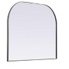 Elegant Lighting Metal Frame Arch Mirror 40x34 Inch in Silver - 3 of 4