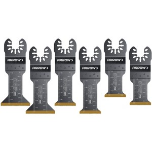 Arrow OSC201VP-6 Titanium Metal/Wood Variety Pack Oscillating Tool Blades1-1/4, 1-1/4, 1-3/4, 6ct - 1 of 1