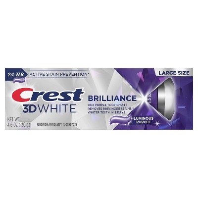 Crest 3D White Brilliance Luminous Purple Toothpaste - 4.6oz